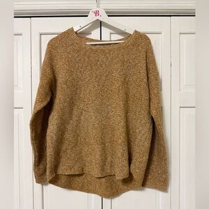 Fat Face Warm Brown/Mustard Yellow Sweater Size 10 Cozy Layers Granola Lounge